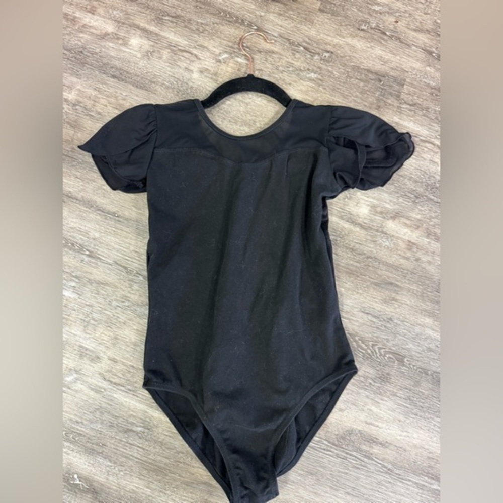Black Kids Cotton Leotard